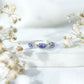 Real Tanzanite and Diamond Half Eternity Ring