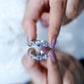 Real Tanzanite and Diamond Half Eternity Ring