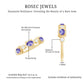 Real Tanzanite and Diamond Half Eternity Ring