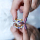 Real Tanzanite and Diamond Half Eternity Ring