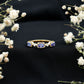 Real Tanzanite and Diamond Half Eternity Ring