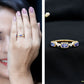 Real Tanzanite and Diamond Half Eternity Ring