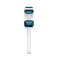 Emerald Cut London Blue Topaz Half Eternity Band with Diamond