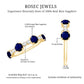 Genuine Blue Sapphire Half Eternity Ring with Diamond