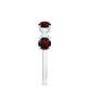 Genuine Garnet Half Eternity Ring with Diamond