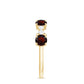 Genuine Garnet Half Eternity Ring with Diamond