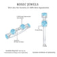 Genuine Aquamarine and Diamond Half Eternity Ring in Prong Setting