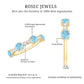 Genuine Aquamarine and Diamond Half Eternity Ring in Prong Setting