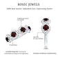 Natural Garnet Diamond Infinity Eternity Ring with Braided Shank