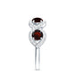Natural Garnet Diamond Infinity Eternity Ring with Braided Shank