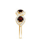 Natural Garnet Diamond Infinity Eternity Ring with Braided Shank