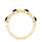 Natural Garnet Diamond Infinity Eternity Ring with Braided Shank