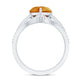 Natural Citrine Heart Engagement Ring with Diamond Enhancer