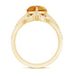 Natural Citrine Heart Engagement Ring with Diamond Enhancer