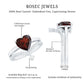 Natural Garnet Heart Shaped Engagement Ring with Diamond Enhancer