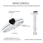 Heart Created Black Diamond Solitaire Ring Set with Diamond