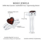 Real 4 Carat Garnet Diamond Heart Shaped Wedding Engagement Ring Set of 2