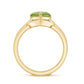 Natural 2 Carat Heart Shape Peridot Wedding Ring Set of 2 with Diamond