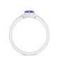 Natural Heart Shape Tanzanite Diamond Wedding Engagement Ring Set