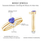 Natural Heart Shape Tanzanite Diamond Wedding Engagement Ring Set