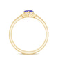 Natural Heart Shape Tanzanite Diamond Wedding Engagement Ring Set