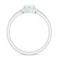 Ethiopian Opal Heart Engagement Ring with Diamond Wedding Band