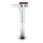 Real 0.7 Carat Garnet Diamond Emerald Cut Wedding Bridal Ring Set of 2