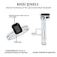 Emerald Cut Created Black Diamond Engagement Ring Set with Diamond