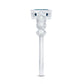 0.7 Carat Emerald Cut London Blue Topaz Engagement Ring with Beaded Details