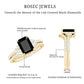 Certified 1.6 Carat Emerald Cut Lab Grown Black and White Diamond Wedding Ring Set