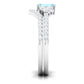 Genuine Aquamarine and Diamond Emerald Cut Wedding Ring Set with Certificate