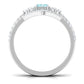 Genuine Aquamarine and Diamond Emerald Cut Wedding Ring Set with Certificate