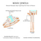 2 Carat Emerald Cut Ethiopian Opal Bridal Ring Set with Diamond Band