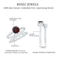 Juego de 2 anillos de boda nupciales de granate y diamante natural con corte de cojín de 3.2 quilates