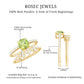 Certified Real 2 Carat Cushion Cut Peridot Engagement Ring with Diamond Enhancer