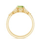 Certified Real 2 Carat Cushion Cut Peridot Engagement Ring with Diamond Enhancer