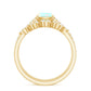 0.8 Carat Cushion Cut Ethiopian Opal Solitaire Ring Set with Diamond Stackable Band