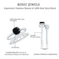 Cushion Cut Black Onyx and Diamond Engagement Ring with Leaf Wedding Band