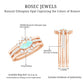 Certified Real Ethiopian Opal Diamond Wedding Bridal Ring Set of 3