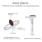 Certified Real Marquise Garnet Diamond Wedding Bridal Ring Set