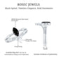 Natural Black Spinel Wedding Engagement Ring Set with Moissanite