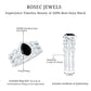 1 Carat Pear Cut Black Onyx Statement Ring Set with Moissanite Bands