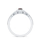 Natural Garnet Diamond Vintage Wedding Bridal Ring Set