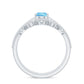 1 Carat Aquamarine and Diamond Teardrop Engagement Ring with Enhancer