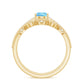 1 Carat Aquamarine and Diamond Teardrop Engagement Ring with Enhancer