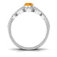 Pear Cut Fire Opal and Diamond Vintage Engagement Ring with Wedding Band Set