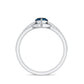 Pear Shape London Blue Topaz and Diamond Trio Ring Set
