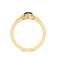 Pear Shape London Blue Topaz and Diamond Trio Ring Set