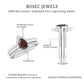 Natural 0.8 Carat Pear Shaped Garnet Diamond 3 Piece Bridal Ring Set