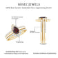 Natural 0.8 Carat Pear Shaped Garnet Diamond 3 Piece Bridal Ring Set